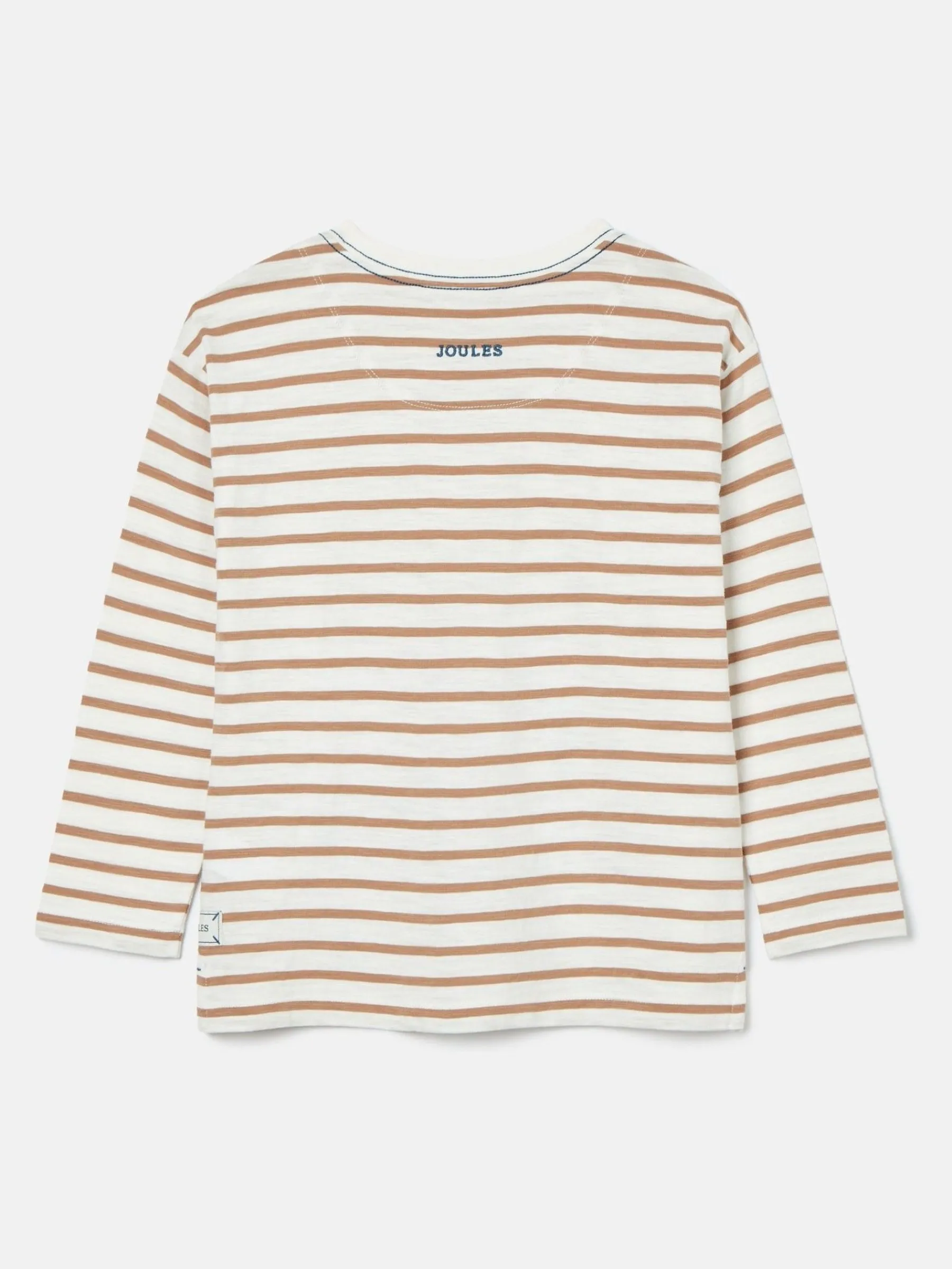 Boys' Jack Cream & Natural Stripe Artwork Top<Joules Clearance