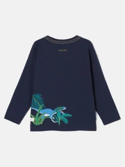 Boys' Jack Navy Blue Artwork Top<Joules