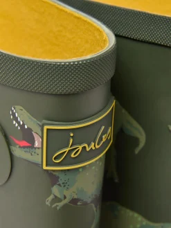 Boys' Khaki Green Printed Wellies<Joules Sale