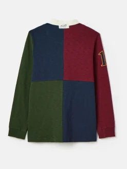 Boys' Kick Off Grandad Collar Rugby Shirt<Joules Sale