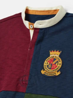 Boys' Kick Off Grandad Collar Rugby Shirt<Joules Sale