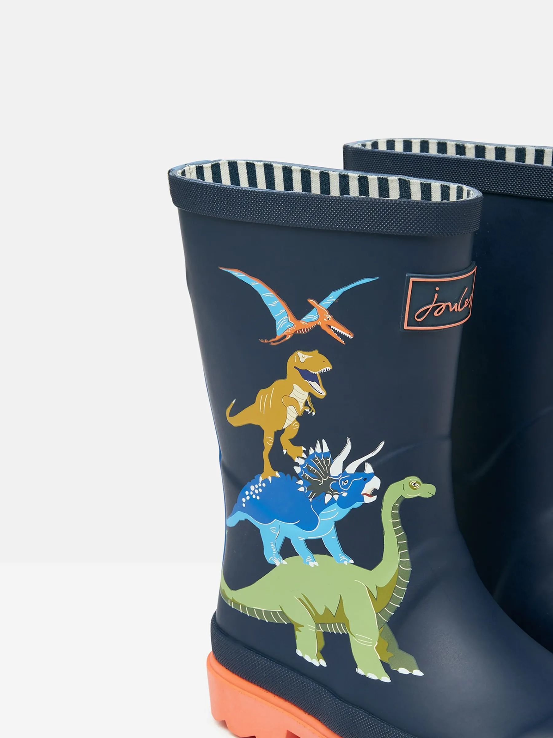 Boys' Navy Dinosaur Printed Wellies<Joules Sale