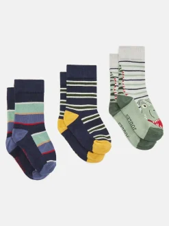 Boys' Neat Feet 3 Pack Socks<Joules Hot