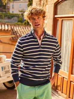 Boys' Onside Striped Cotton Rugby Shirt<Joules Online