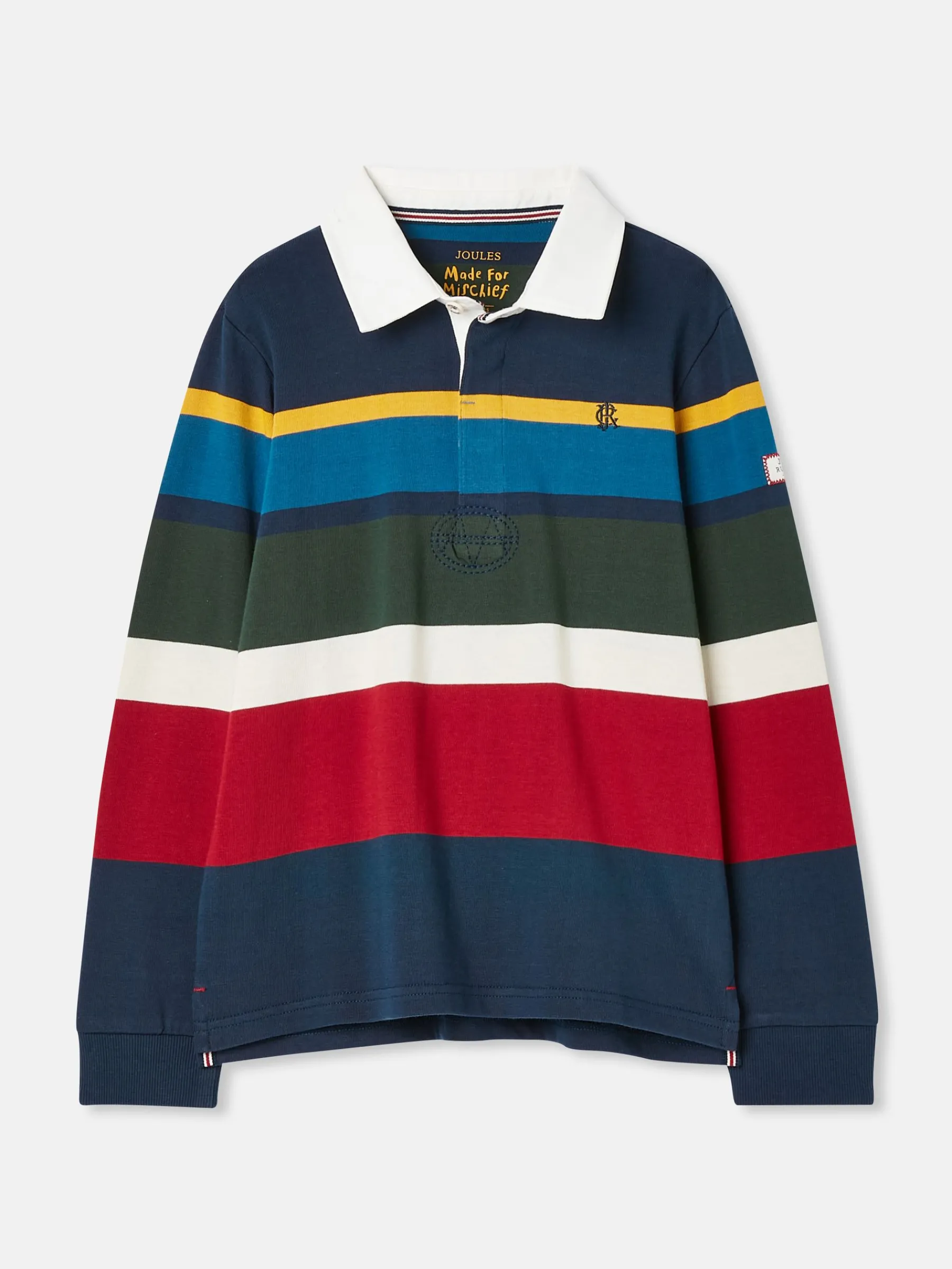 Boys' Onside Striped Cotton Rugby Shirt<Joules Online