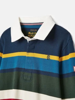 Boys' Onside Striped Cotton Rugby Shirt<Joules Online