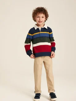 Boys' Onside Striped Cotton Rugby Shirt<Joules Online