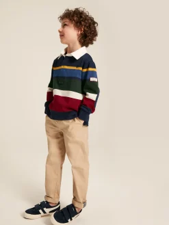 Boys' Onside Striped Cotton Rugby Shirt<Joules Online