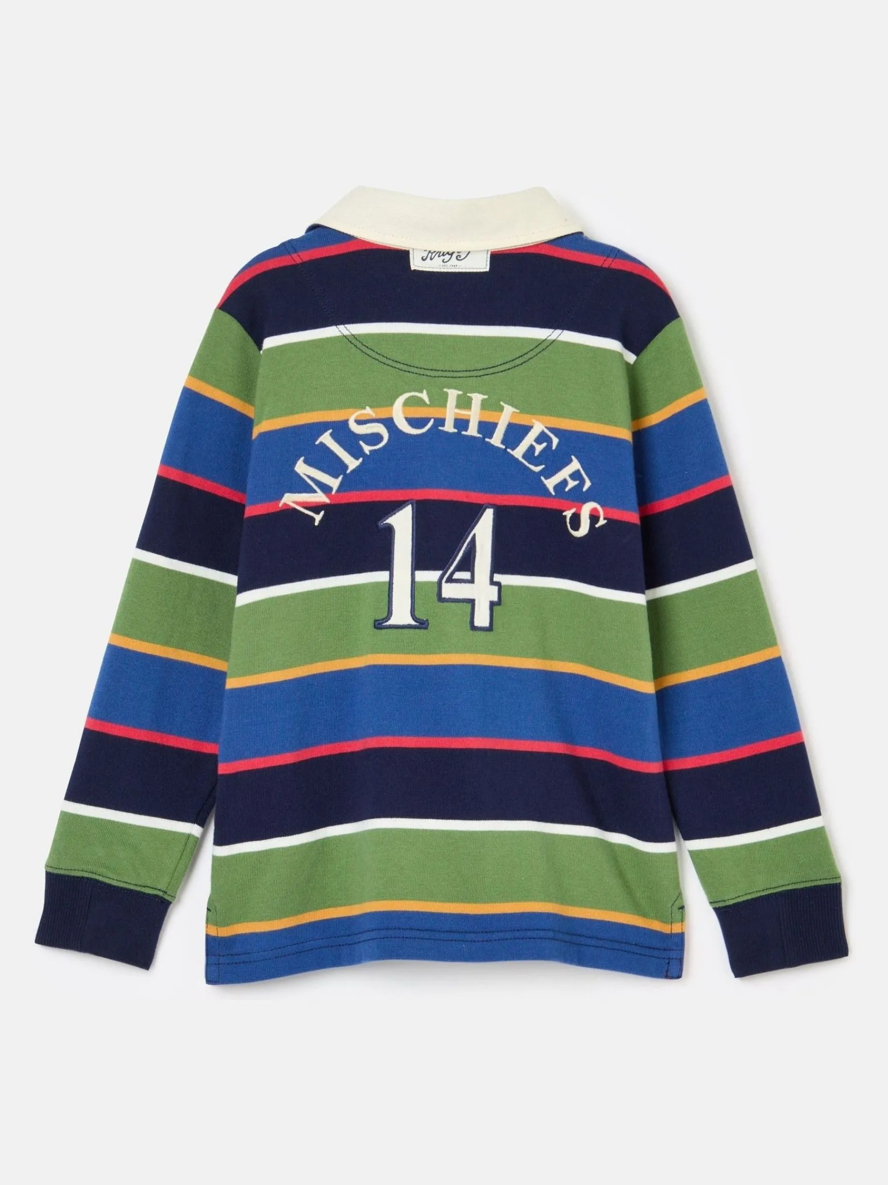 Boys' Tournament Multi Stripe Rugby Shirt<Joules Clearance