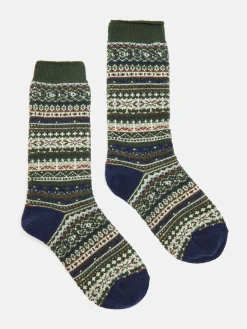 Boys' Wader Fair Isle Welly Socks<Joules Hot
