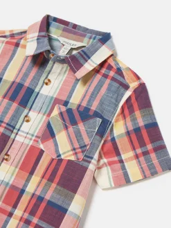 Boys' Wilson Cotton Check Shirt<Joules Best