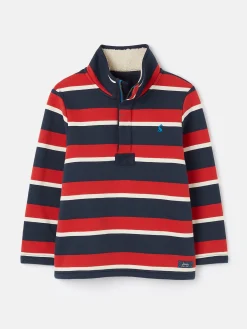 Boys' Winter Dale Quarter Zip Sweatshirt with Fleece Lining<Joules Online