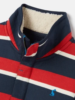 Boys' Winter Dale Quarter Zip Sweatshirt with Fleece Lining<Joules Online
