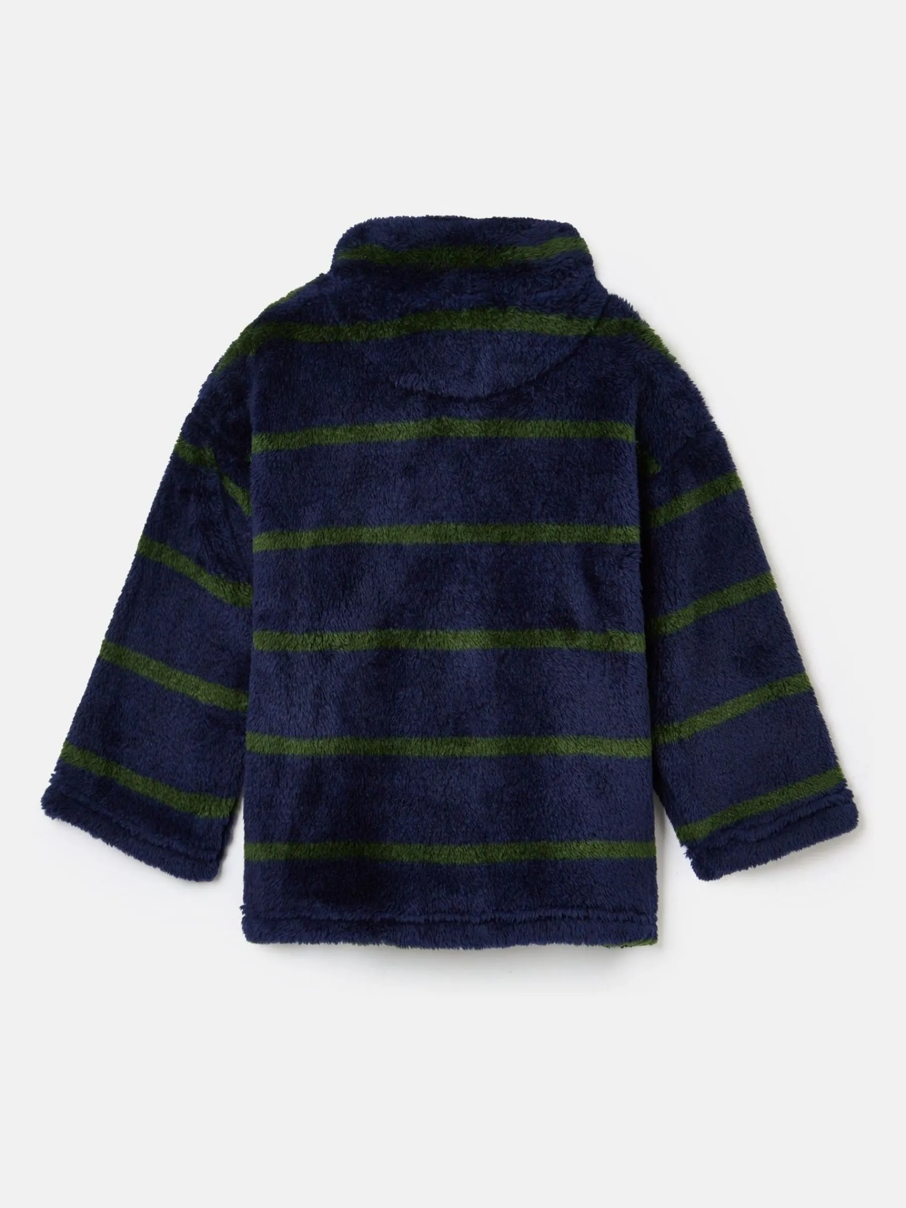 Boys' Woozle Navy & Green Stripe Half Zip Borg Fleece<Joules Online