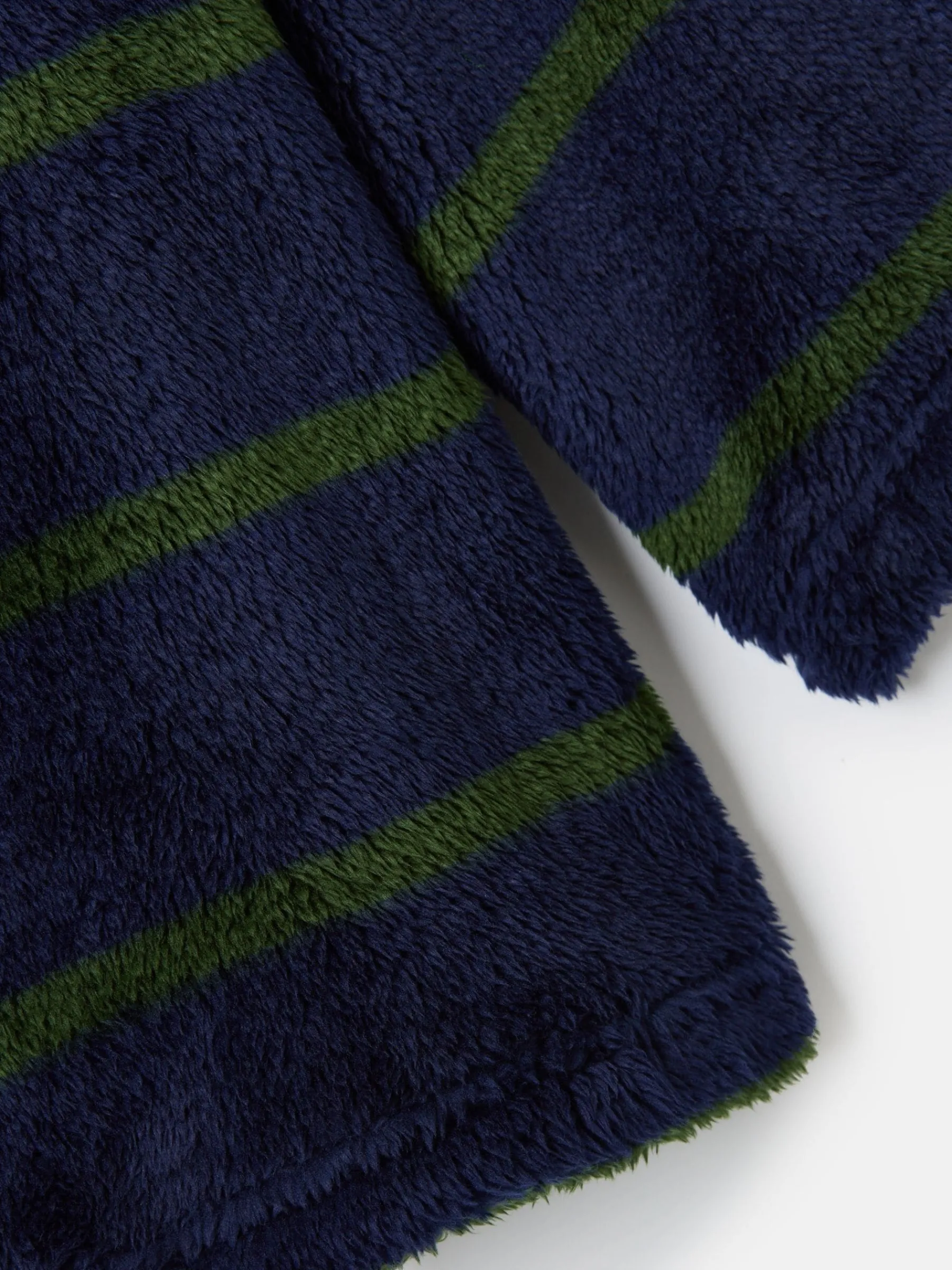 Boys' Woozle Navy & Green Stripe Half Zip Borg Fleece<Joules Online