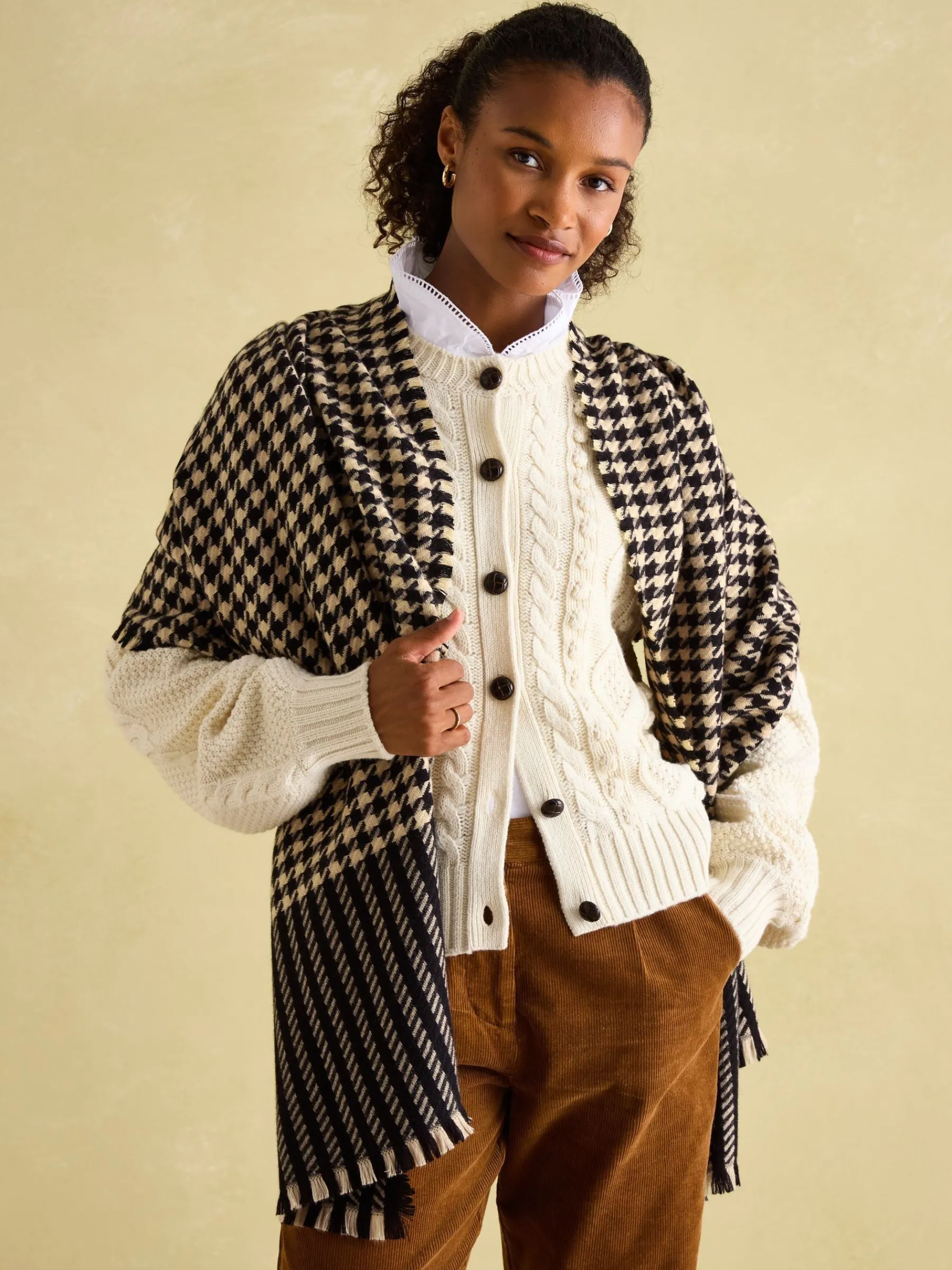 Bracewell Black & Brown Blanket Scarf<Joules Best