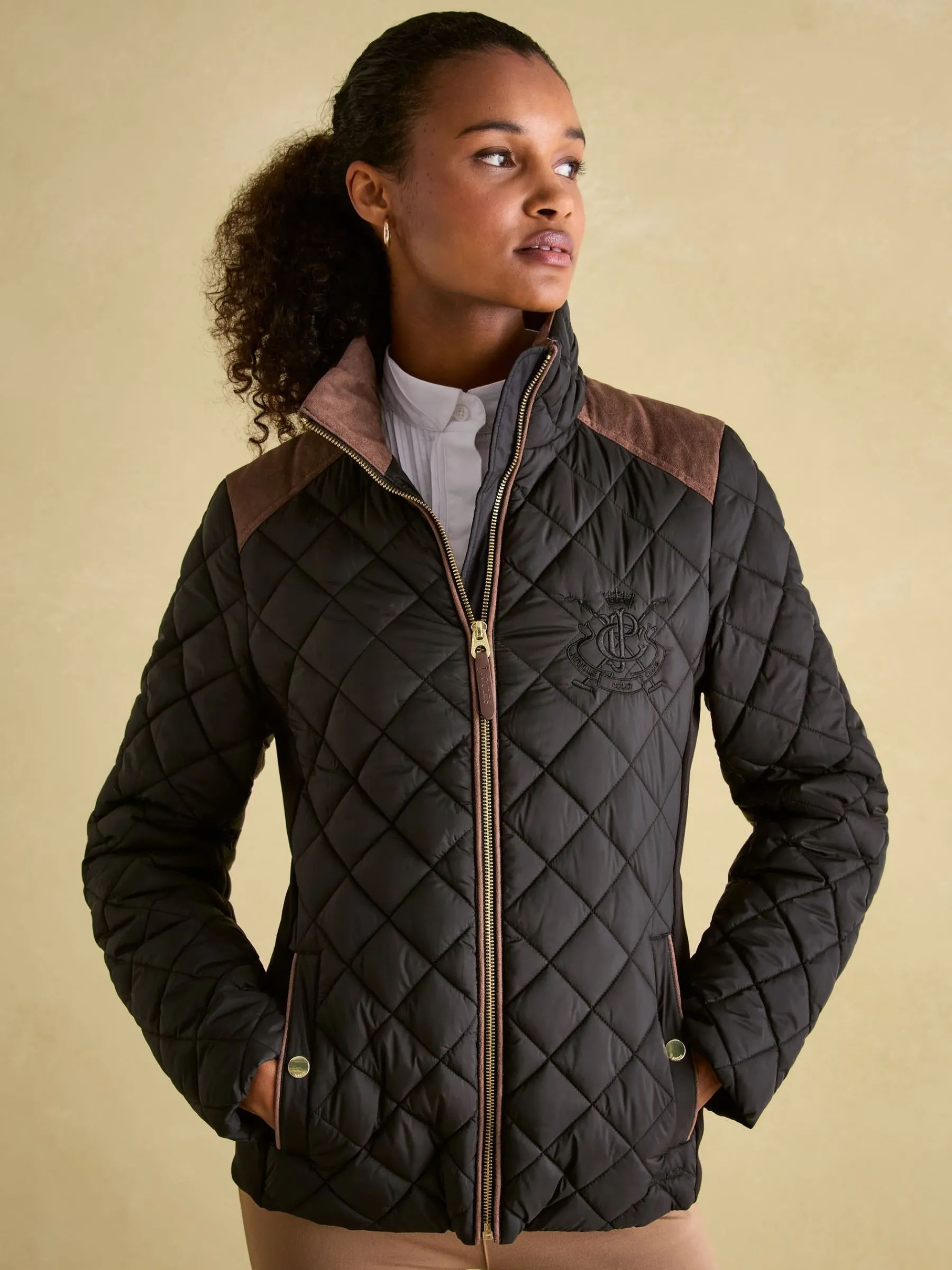 Braemar Luxe Showerproof Diamond Quilted Coat<Joules Clearance