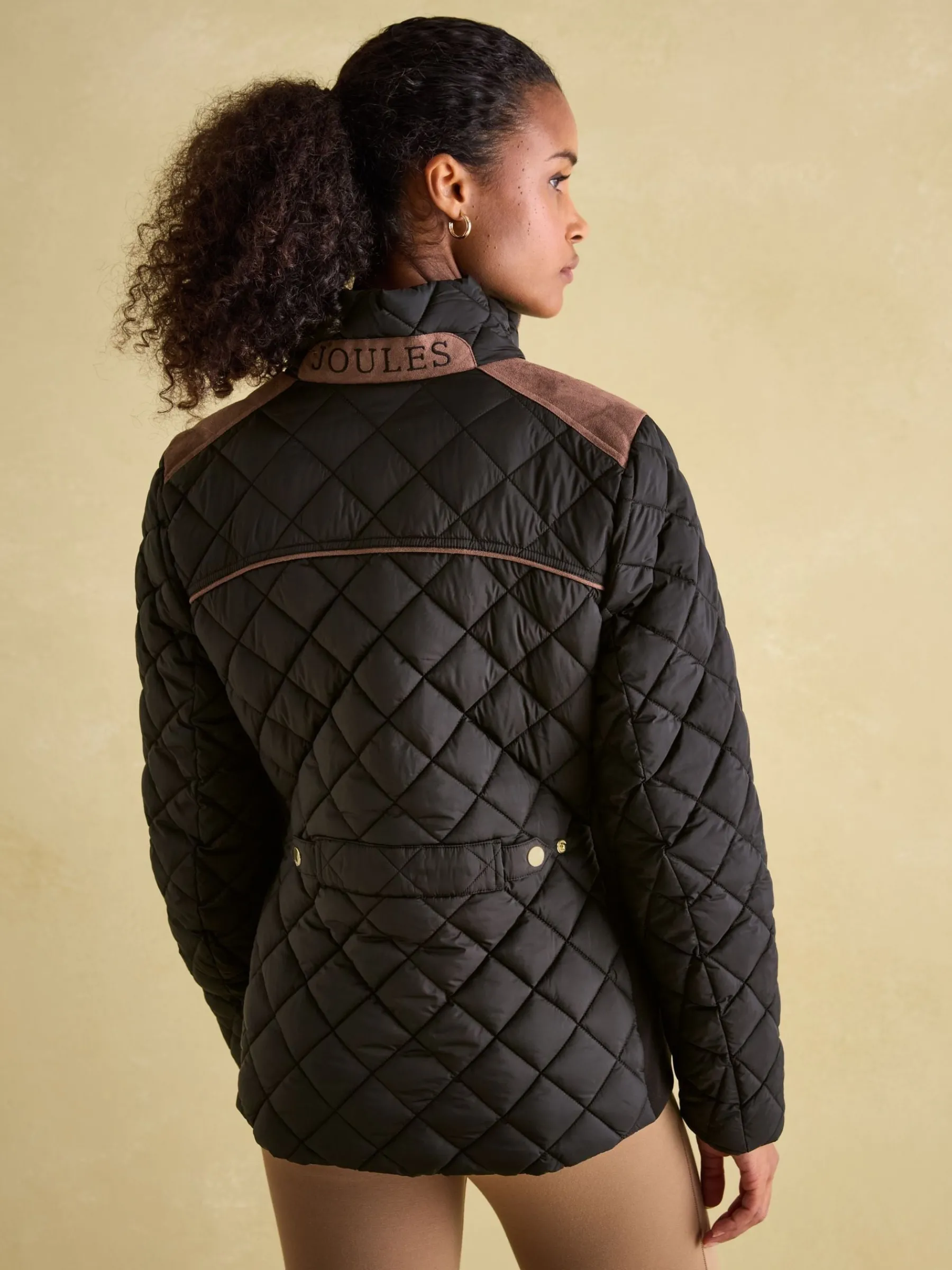Braemar Luxe Showerproof Diamond Quilted Coat<Joules Clearance