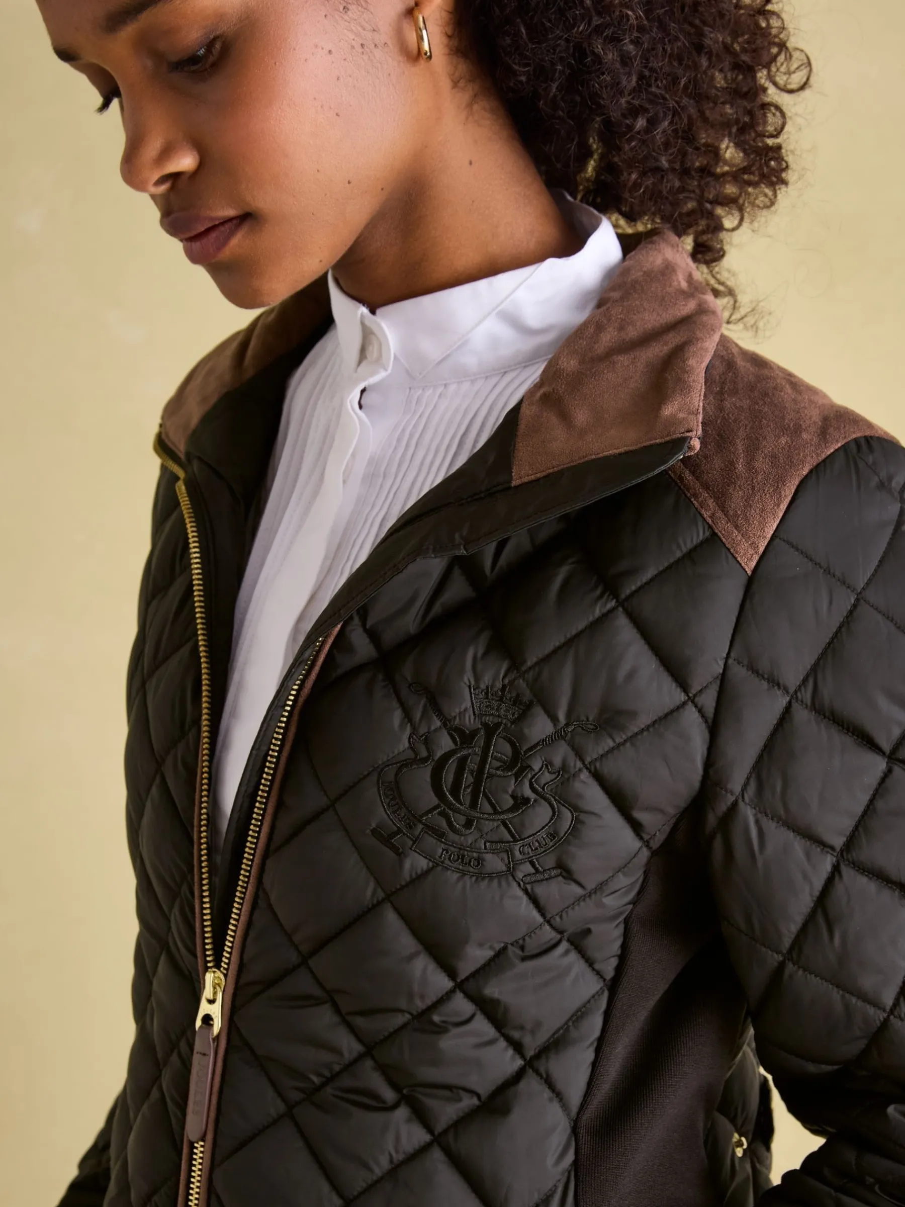 Braemar Luxe Showerproof Diamond Quilted Coat<Joules Clearance