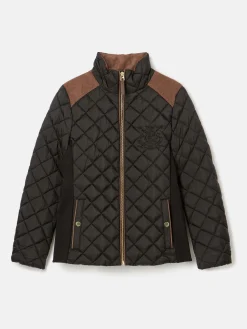 Braemar Luxe Showerproof Diamond Quilted Coat<Joules Clearance