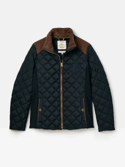 Braemar Luxe Showerproof Diamond Quilted Coat<Joules Sale