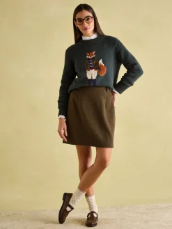 Bramble Tweed Skirt<Joules Hot