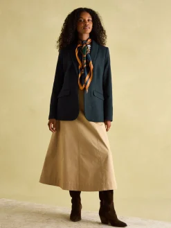 Bramble Navy Blue Tweed Blazer<Joules Outlet