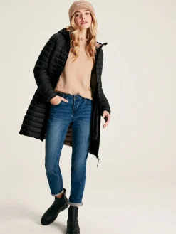 Bramley Showerproof Long Packable Padded Coat<Joules Best