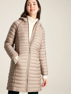 Bramley Showerproof Long Packable Padded Coat<Joules Best