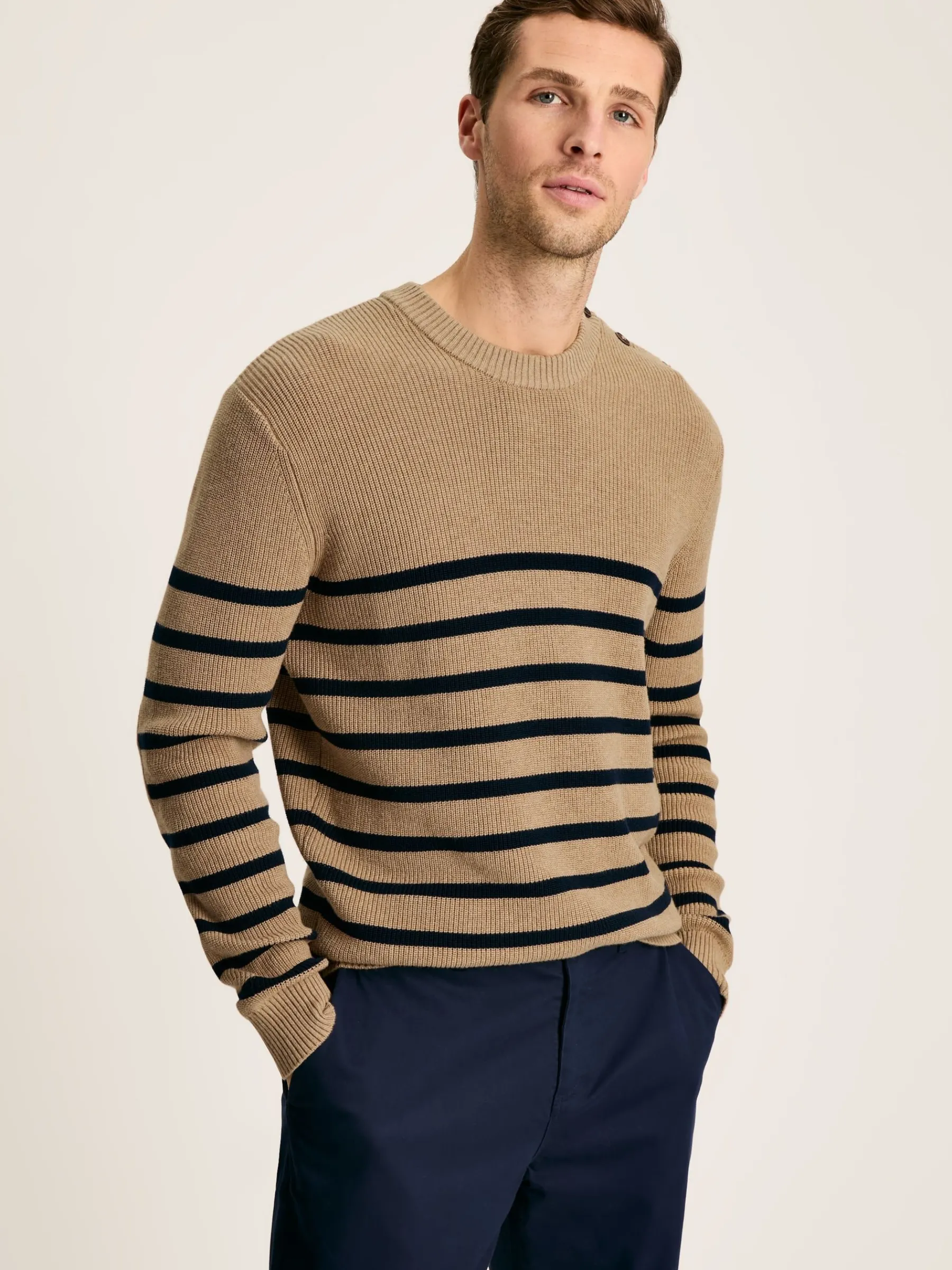 Breton Navy Stripe Crew Neck Knitted Jumper<Joules Online