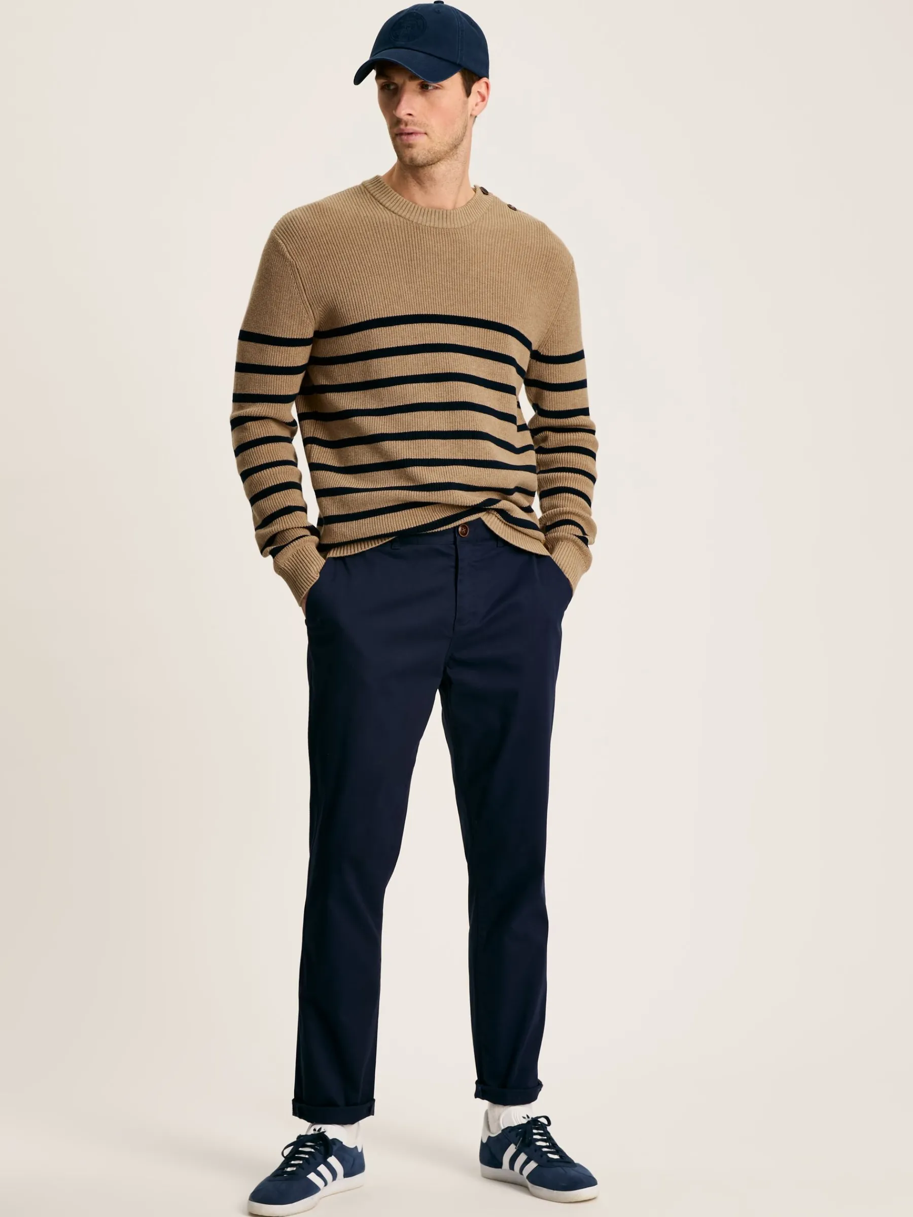 Breton Navy Stripe Crew Neck Knitted Jumper<Joules Online