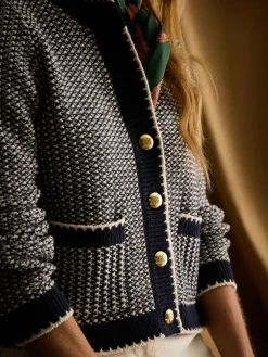 Bridget Button Through Textured Cardigan<Joules Outlet