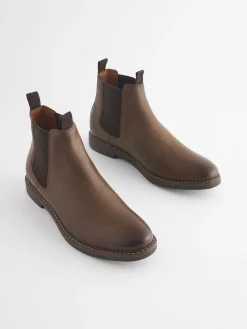 Brown Leather Chelsea Boots<Joules Hot