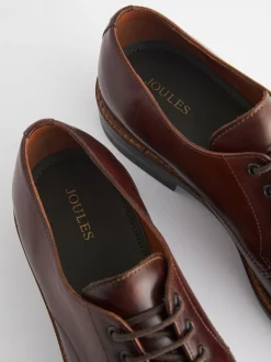 Brown Leather Classic Derby Shoes<Joules Online