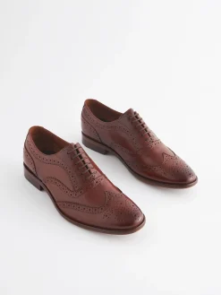Brown Leather Oxford Brogues<Joules Discount
