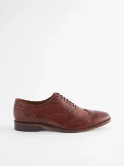Brown Leather Oxford Brogues<Joules Discount