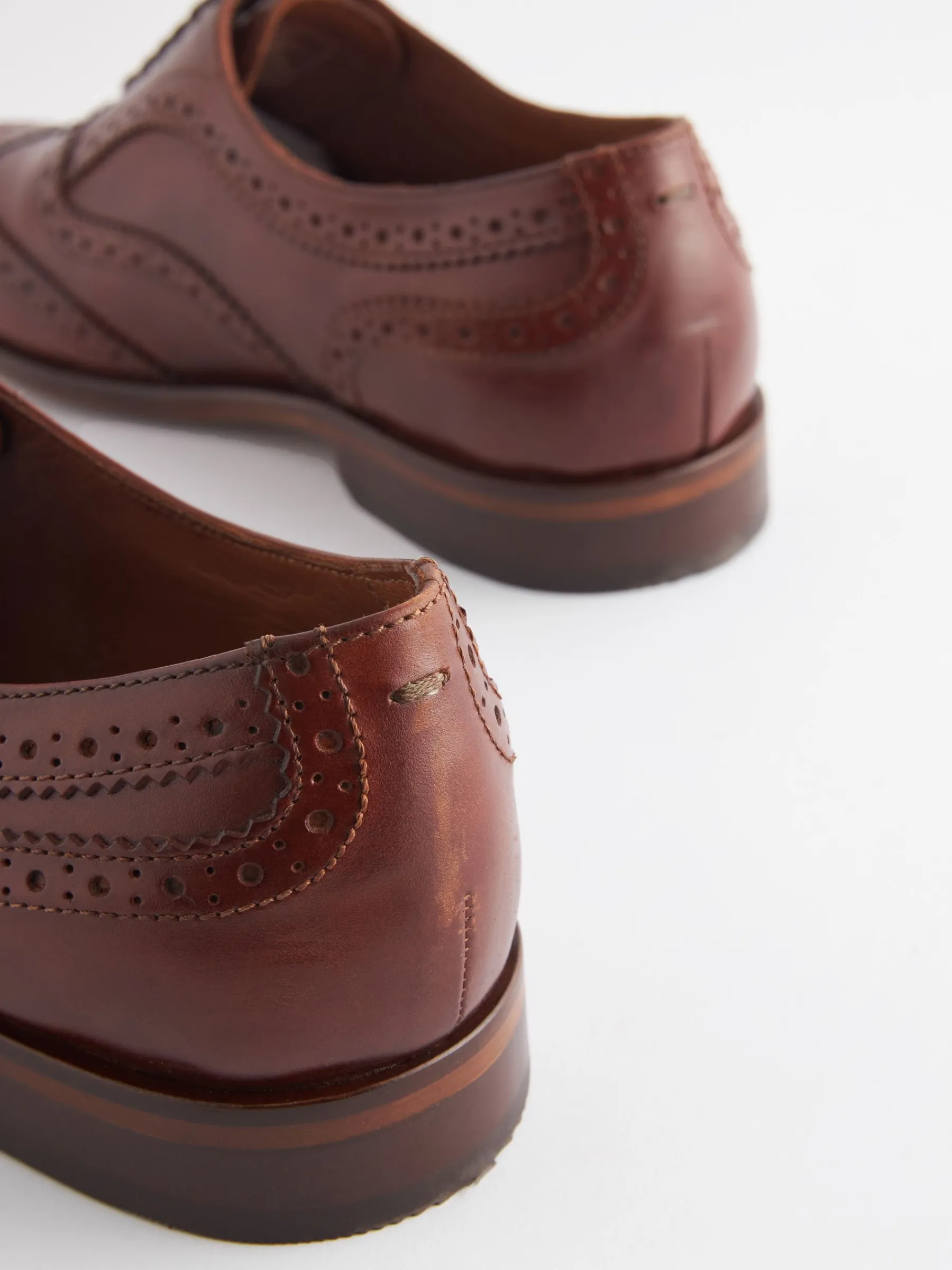 Brown Leather Oxford Brogues<Joules Discount