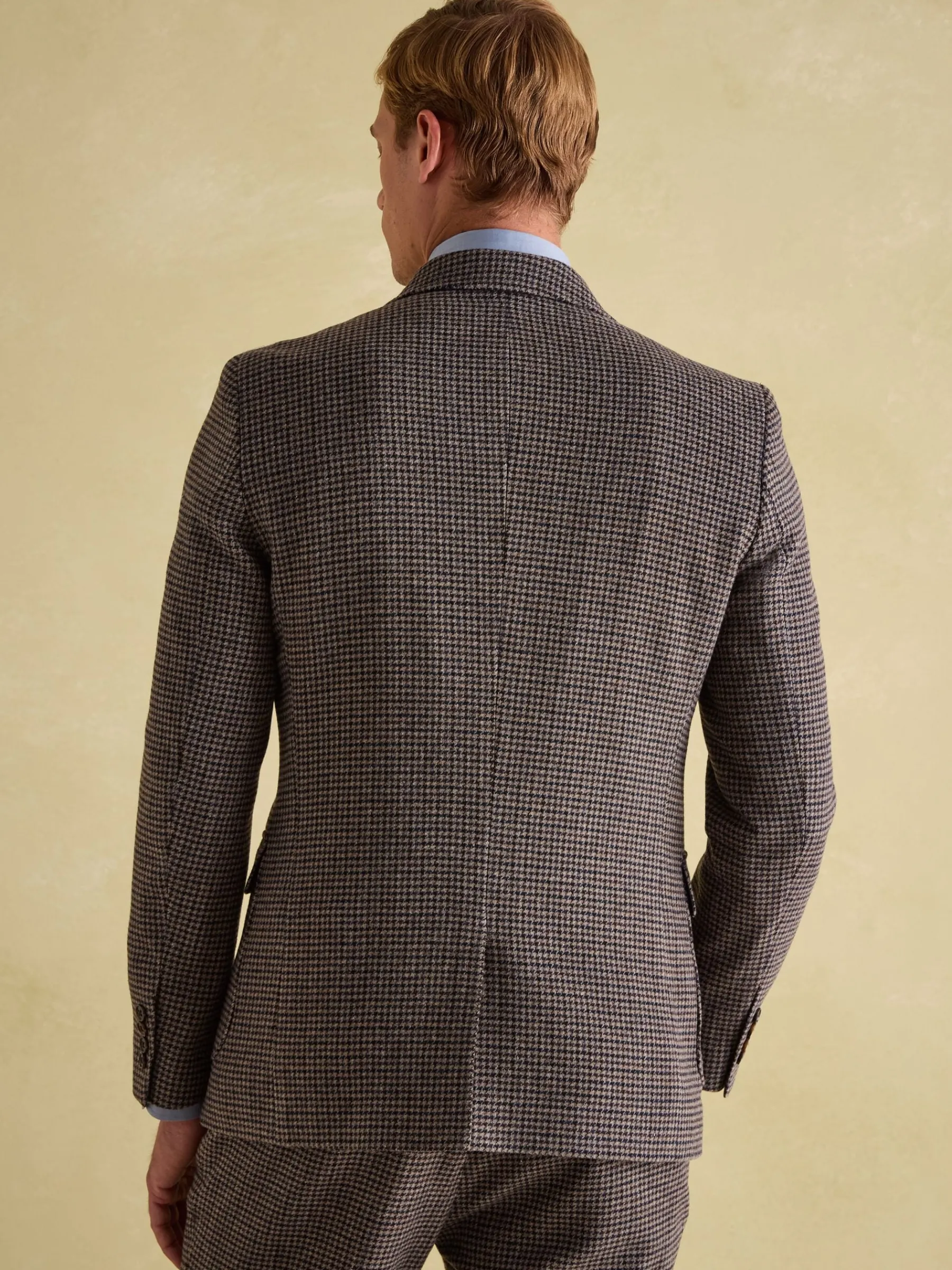 Slim Fit Dogtooth Texture Suit Jacket<Joules New
