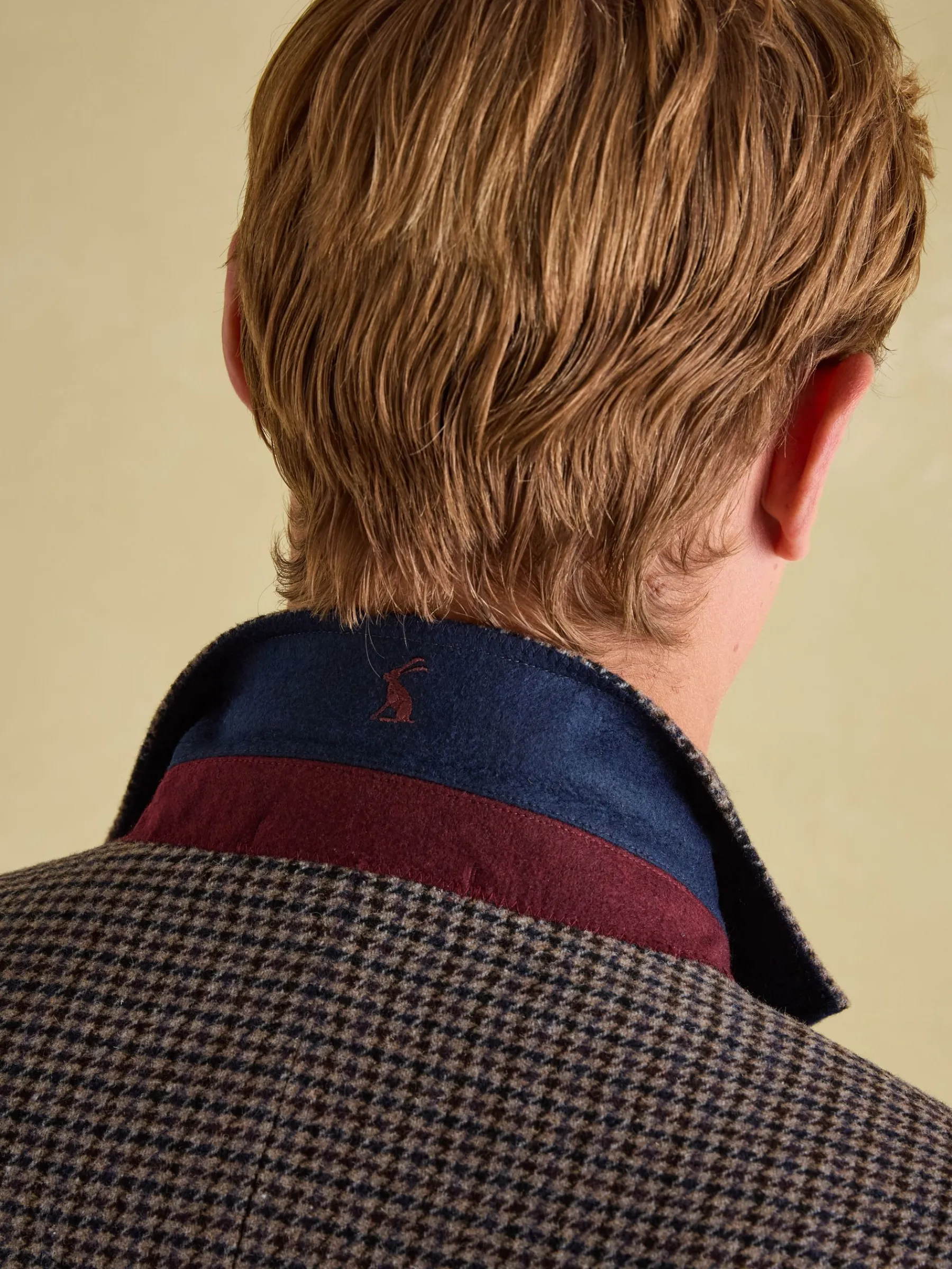 Slim Fit Dogtooth Texture Suit Jacket<Joules New