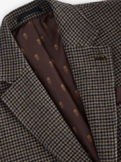 Slim Fit Dogtooth Texture Suit Jacket<Joules New