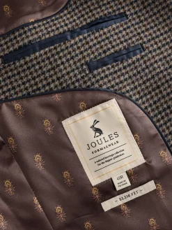 Slim Fit Dogtooth Texture Suit Jacket<Joules New
