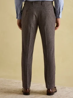 Slim Fit Dogtooth Texture Suit Trousers<Joules Best