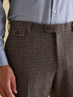 Slim Fit Dogtooth Texture Suit Trousers<Joules Best