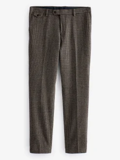 Slim Fit Dogtooth Texture Suit Trousers<Joules Best