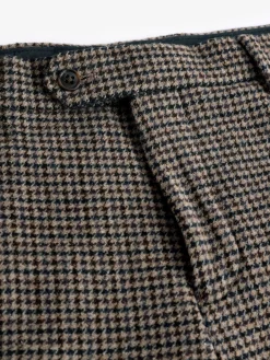 Slim Fit Dogtooth Texture Suit Trousers<Joules Best