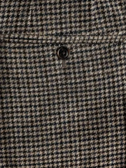 Slim Fit Dogtooth Texture Suit Trousers<Joules Best