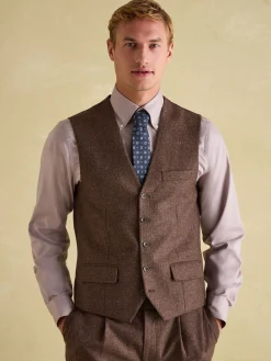 Slim Fit Texture Suit Waistcoat<Joules Discount