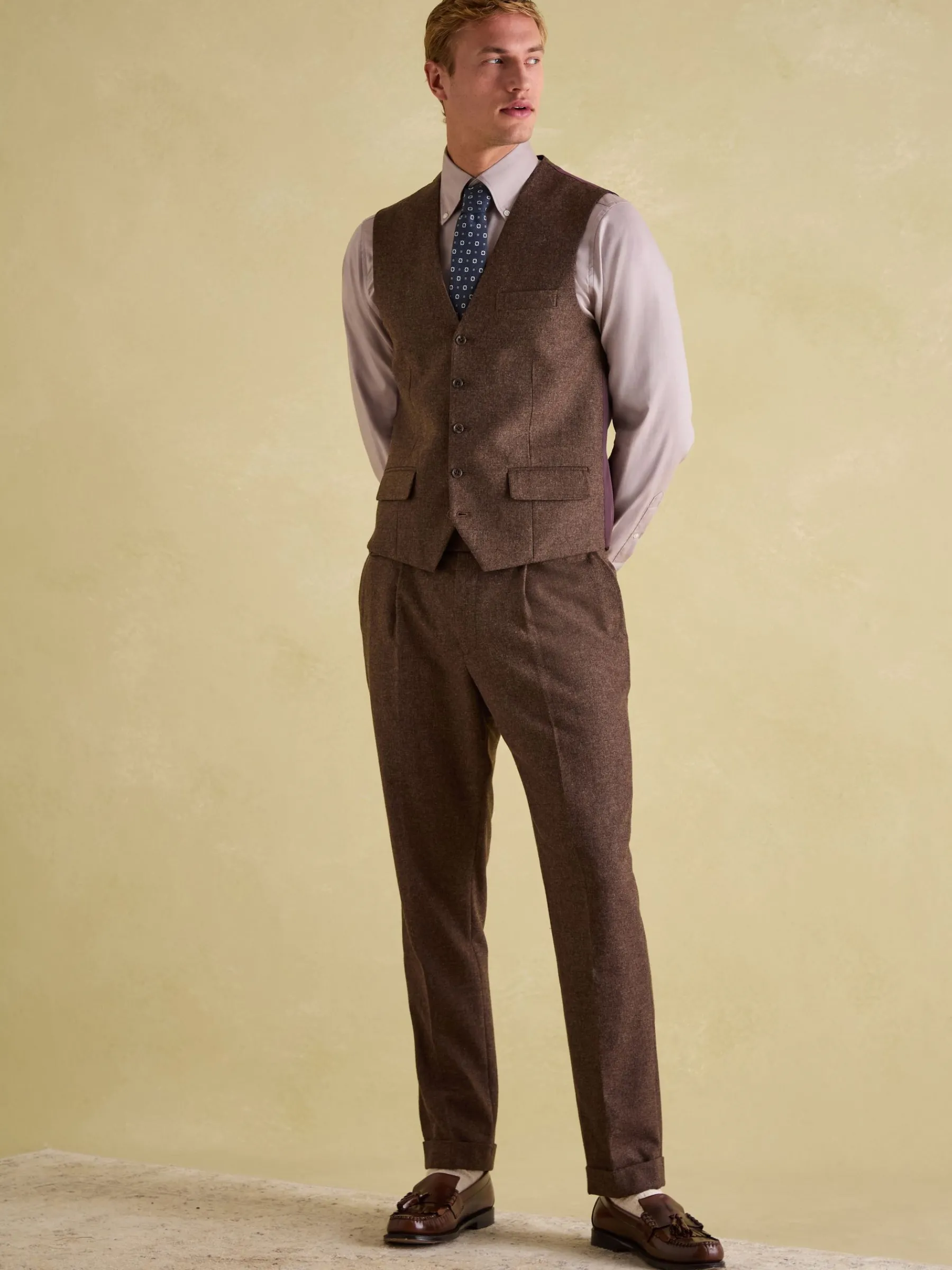 Slim Fit Texture Suit Waistcoat<Joules Discount