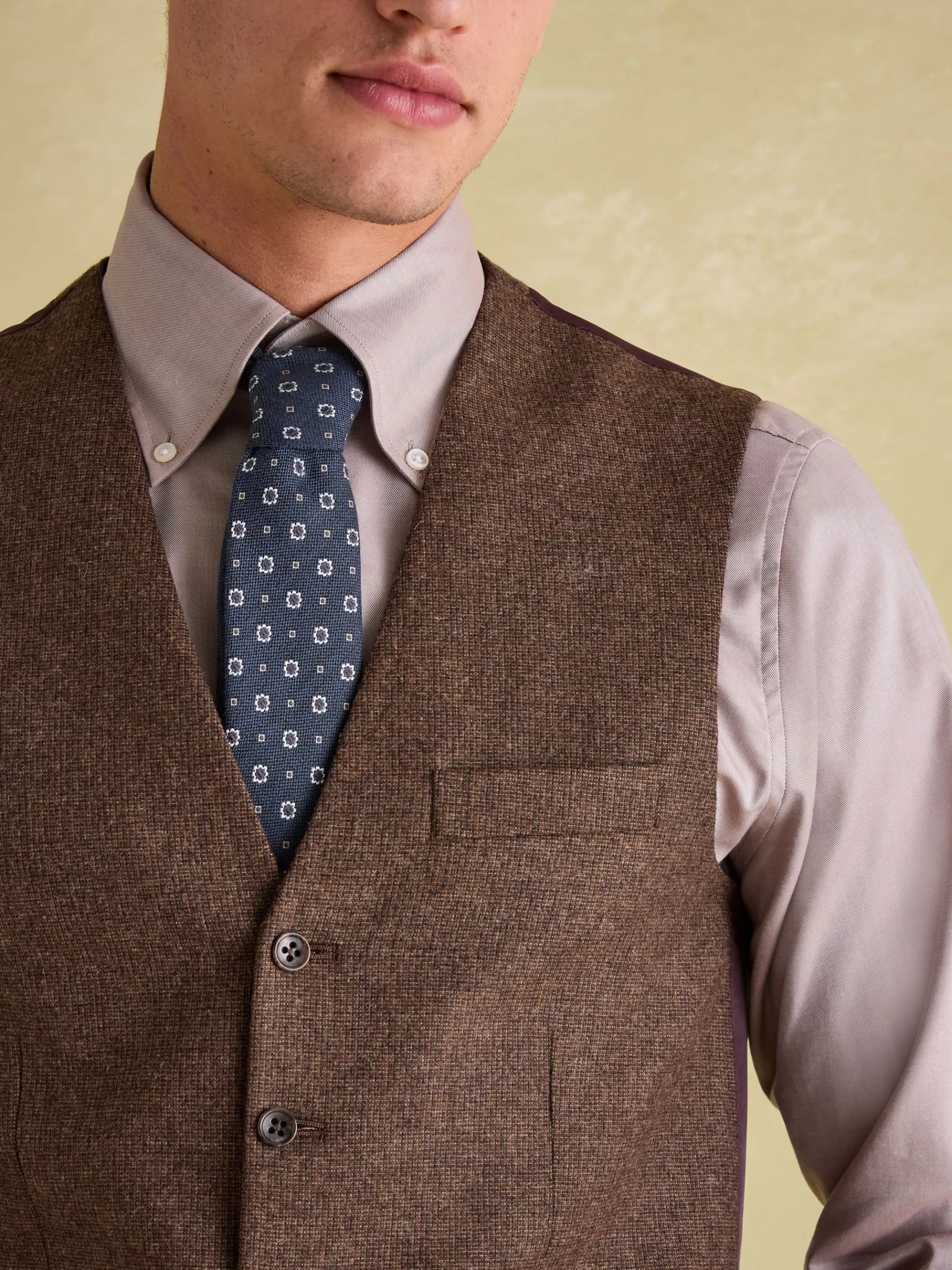Slim Fit Texture Suit Waistcoat<Joules Discount
