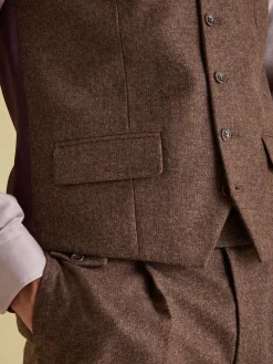 Slim Fit Texture Suit Waistcoat<Joules Discount